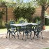 vidaXL Garden Dining Set 7 pcs Green Aluminium