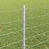 vidaXL Fence and Post Silver 0.8 x 25 m Steel