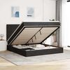 vidaXL Ottoman Bed with Mattresses Black 160x200cm Velvet