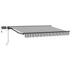 vidaXL Manual Awning Frame with LEDs Anthracite and White 3 x 2 m