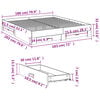 vidaXL Bed Frame with Drawers without Mattress Concrete Grey 180x200 cm Super King