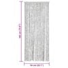 vidaXL Fly Curtain Grey 56x185 cm Chenille