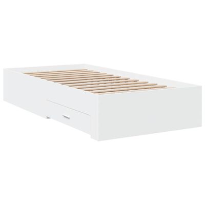 vidaXL Bed Frame with Drawers White 200x200 cm Engineered Wood