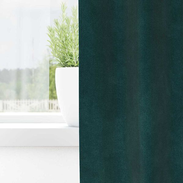 vidaXL Blackout Curtains 2 pcs Dark Green 140 x 175 cm Velvet