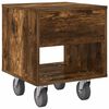 vidaXL Bedside Table Smoked Oak 40.5 x 40 x 48 cm Engineered Wood