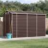 vidaXL Garden Shed Brown 191x300x198 cm Galvanised Steel