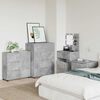 vidaXL Storage Cabinet Concrete Grey 80 x 31 x 81 cm Engineered Wood