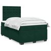 vidaXL Box Spring Bed with Mattress Dark Green 120x200 cm Velvet