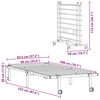 vidaXL Bed Frame without Mattress Foldable White 90x200 cm Steel