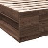 vidaXL Bed Frame with Drawer without Mattress Brown Oak 90x200 cm