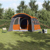 vidaXL Family Tent with Roof Grey and Orange 576 x 325 x 213 cm