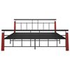 vidaXL Bed Frame without Mattress Metal and Solid Oak Wood 180x200 cm Super King