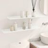 vidaXL Floating Shelf Wall-mounted 2 pcs White 80 x 18 x 2.5 cm Steel