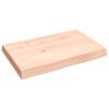 vidaXL Table Top 60x40x(2-6) cm Untreated Solid Wood Live Edge