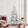 vidaXL Artificial Hinged Christmas Tree White 180 cm PVC and Steel