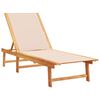 vidaXL Sun Loungers 2 pcs with Table Cream Solid Wood Acacia and Textilene
