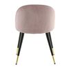 Venture Home Dining Chairs 2 pcs Velvet Velvet Black, Brass and Dusty Pink