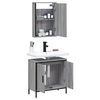 vidaXL 2 Piece Bathroom Furniture Set Grey Sonoma Engineered Wood