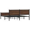 vidaXL Metal Bed Frame without Mattress Brown Oak 180x200 cm Super King