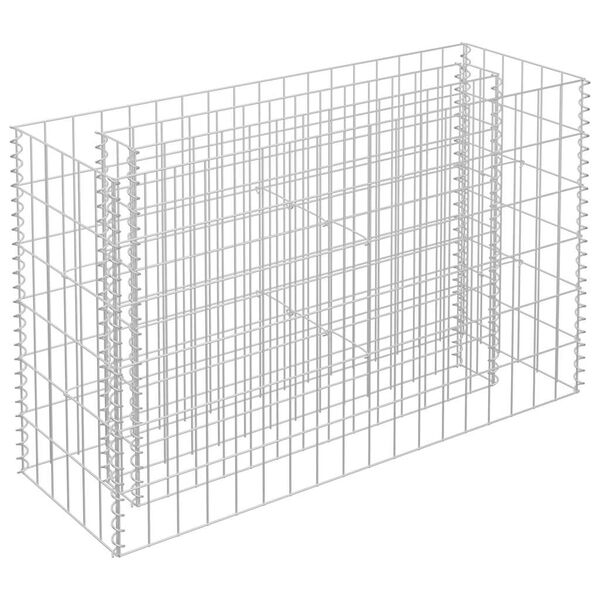 vidaXL Gabion Raised Bed Galvanised Steel 90x30x60 cm
