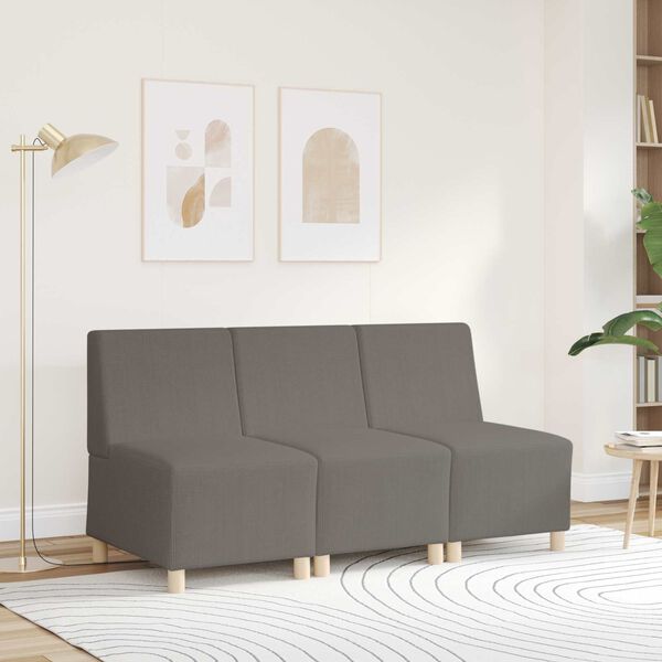 vidaXL Modular Sofa Unit Armless Light Grey 55 x 74 x 82 cm