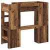 vidaXL Loft Bed Frame with Desk Old Wood 75 x 190 cm Engineered Wood