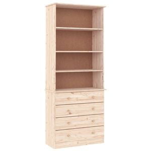 vidaXL Bookcase with Drawers "ALTA" 77x35x186,5 cm Solid Wood Pine