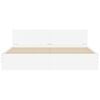 vidaXL Bed Frame without Mattress White 180x200 cm Super King