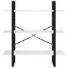 vidaXL 3-Tier Book Cabinet White 100x30x105 cm Solid Pine Wood