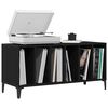 vidaXL Record Cabinet Black Oak 100 x 38 x 48 cm Engineered Wood