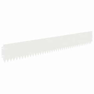 vidaXL Lawn Edging 30 pcs 103 x 15 cm Steel White