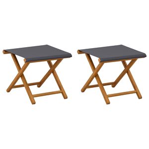 vidaXL Deck Chair 2 pcs Solid Eucalyptus Wood Grey