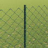 vidaXL Fence with Post Green 1.4 x 25 m Steel and PVC