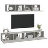 vidaXL 4 Piece TV Cabinet Set Concrete Grey Engineered Wood