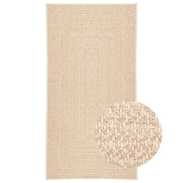 vidaXL Rug ZIZUR Beige 60x110 cm Jute Look Indoor and Outdoor