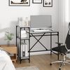 vidaXL Desk with Shelves Grey Sonoma 105x50x90 cm Engineered Wood&Iron