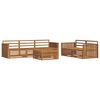 vidaXL Outdoor Sofa Set 6 pcs 5-Seaters Natural Solid Acacia Wood