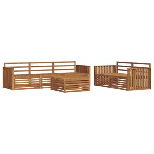 vidaXL Outdoor Sofa Set 6 pcs Natural Solid Acacia Wood