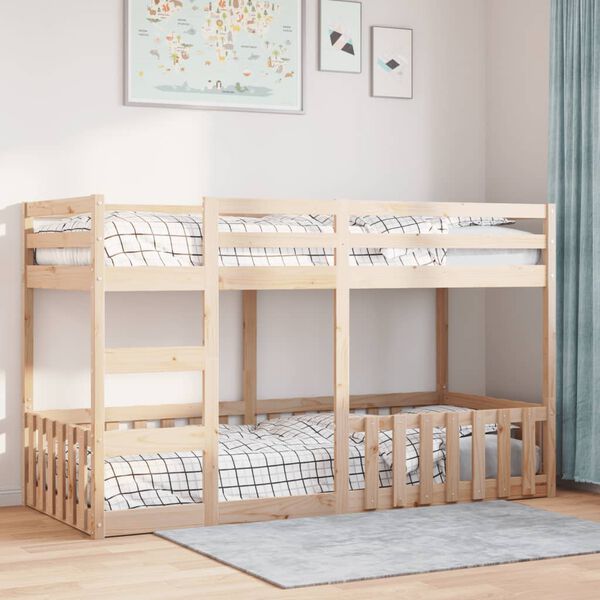 vidaXL Bunk Bed 90x200 cm Solid Wood Pine