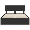 vidaXL Bed Frame with Headboard Black 160 x 200 cm Engineered Wood