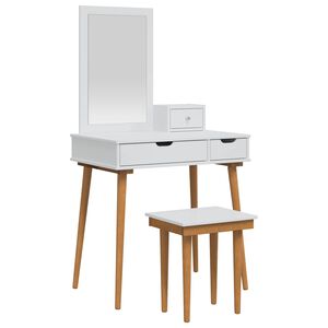 vidaXL Dressing Table Set FAUSKE 4 pcs White 76 x 50 x 143 cm