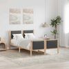 vidaXL Bed Frame with Headboard Dark Grey 120 x 200 cm Fabric