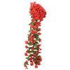 vidaXL Flower Garlands 3 pcs Red 85 cm