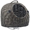 vidaXL Cat Carrier | Grey and black | Natural willow, iron | 50x42x40 cm