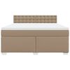 vidaXL Box Spring Bed with Mattress Cappuccino 180x200 cm Faux Leather