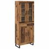 vidaXL Highboard 2 pcs Old Wood 69.5 x 34 x 180 cm Engineered Wood