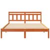 vidaXL Bed Frame Brown 150 x 200 cm Solid Pine Wood