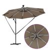vidaXL Cantilever Banana Parasol Taupe 294 x 294 x 248 cm