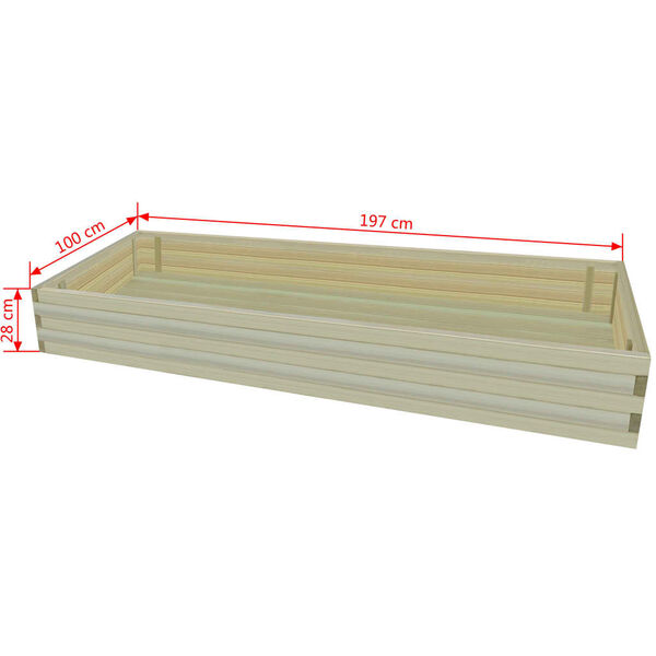 vidaXL Garden Planter Vegetable Bed Flower Pot Impregnated Pinewood