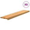 vidaXL Stair Treads 8 pcs Light Brown 120x30x2 cm Solid Wood Oak